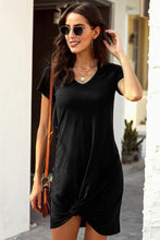Load image into Gallery viewer, Clear Skies Jersey Twist T-Shirt Dress
