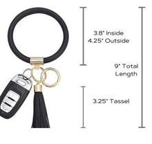 Load image into Gallery viewer, Key Chain Wristlet with Pom

