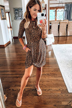 Load image into Gallery viewer, Leopard Twist Mini Dress
